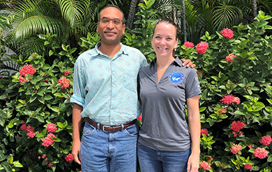 Photo of Professors Gregory Guannel and Kristin Grimes 